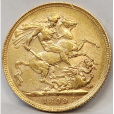 AUSTRALIA 1899 . ONE 1 SOVEREIGN . PERTH . GOLD